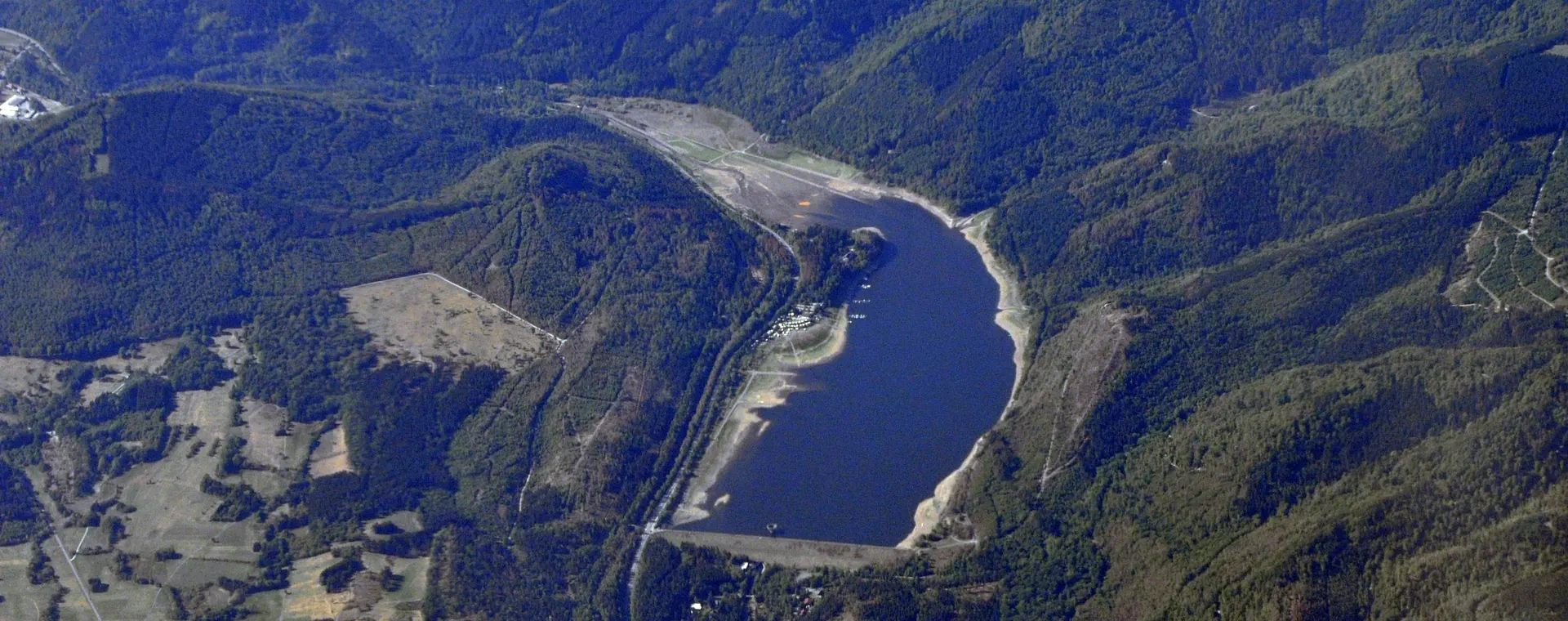 Innerstetalsperre im Harz von oben